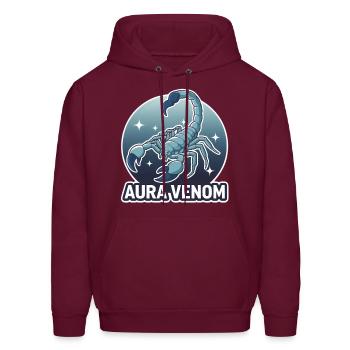 Aura Venom - Men's Hoodie - burgundy - Front - Elias (183cm)