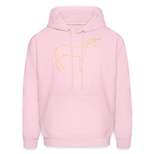unicorn gold outline - Men's Hoodie