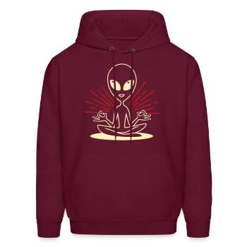 alien yogi - Men's Hoodie - burgundy - Front - Elias (183cm)
