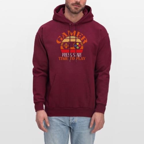 Gamer: Press Start, Time to Play! - Men's Hoodie