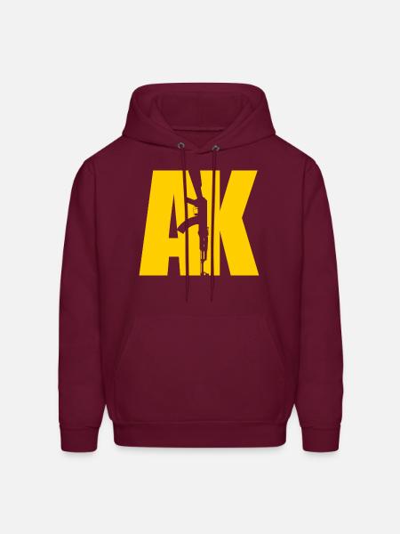 AK47 YELLOW - Men's Hoodie - burgundy