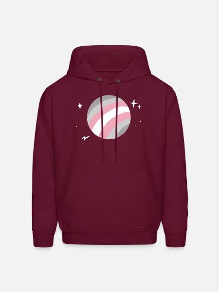 Demigirl Planet LGBTQ - Men's Hoodie - burgundy