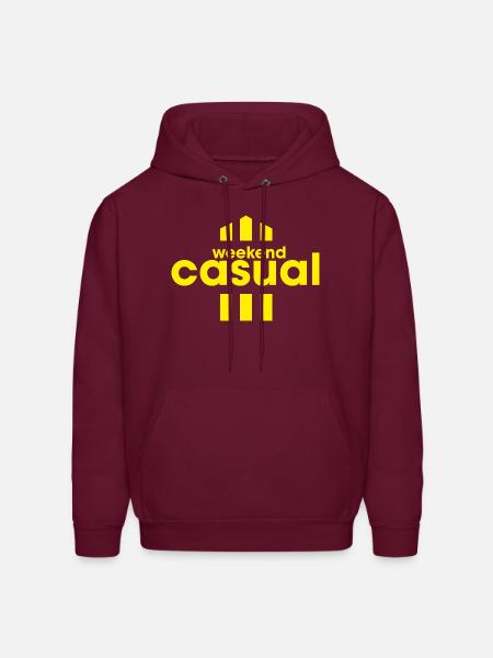 Weekend Casual - Men's Hoodie - burgundy