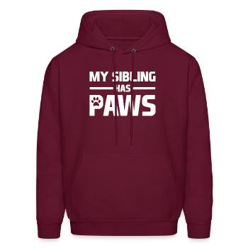 My Sibling Has - Men's Hoodie - burgundy - Front - Elias (183cm)