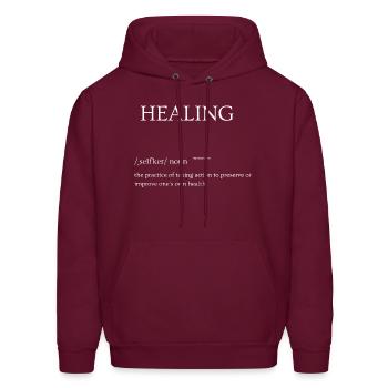 Healing - Men's Hoodie - burgundy - Front - Elias (183cm)