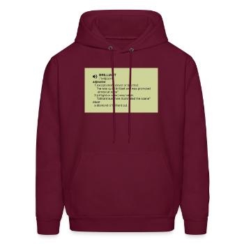 "Brilliant" Art Collection - Men's Hoodie - burgundy - Front - Elias (183cm)