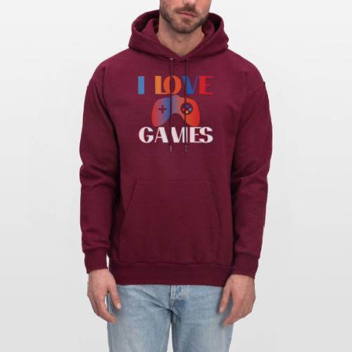 I Love Games Rainbow Controller - Men's Hoodie