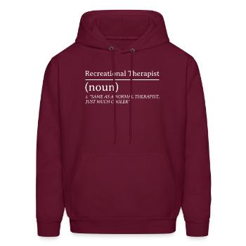 Recreational Therapist - Men's Hoodie - burgundy - Front - Elias (183cm)