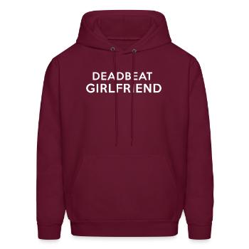 deadbeat girlfriend - Men's Hoodie - burgundy - Front - Elias (183cm)