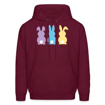 Easter bunnies - Men's Hoodie - burgundy - Front - Elias (183cm)