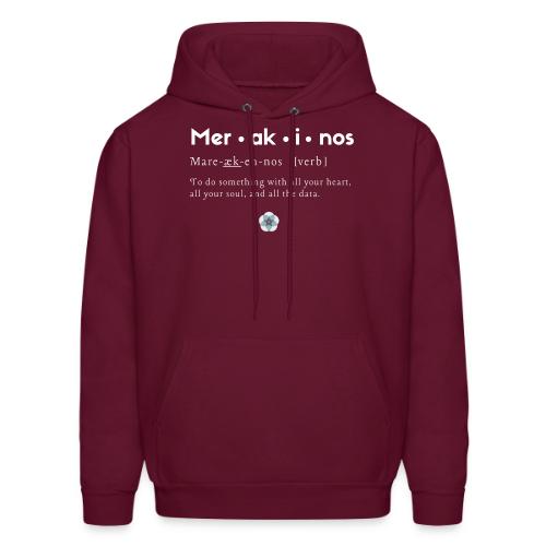 Merakinos definition with logo dark - Men's Hoodie