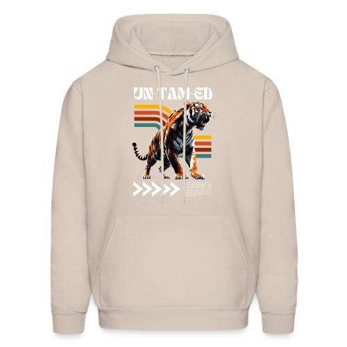 Unleash Your Wild Side: Fierce Tiger Print Design - Men's Hoodie