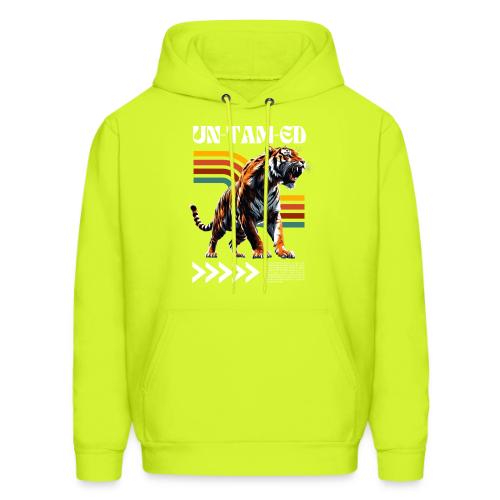 Unleash Your Wild Side: Fierce Tiger Print Design - Men's Hoodie