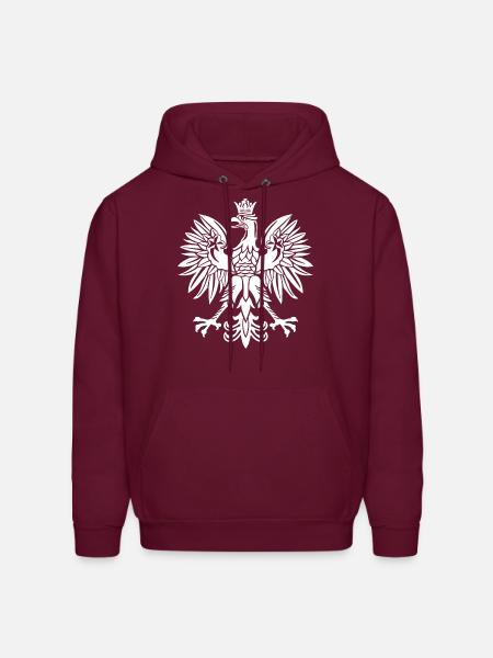 Polish Eagle Symbol - Men's Hoodie - burgundy