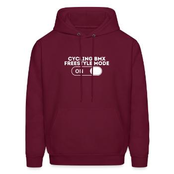Cycling BMX Freestyle Mode - Men's Hoodie - burgundy - Front - Elias (183cm)