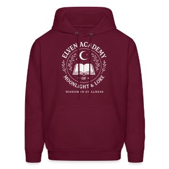 Elven Academy Moonlight and Lore - Men's Hoodie - burgundy - Front - Elias (183cm)