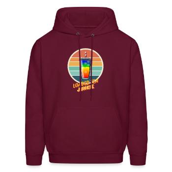 Loaded Tea Junkie - Men's Hoodie - burgundy - Front - Elias (183cm)
