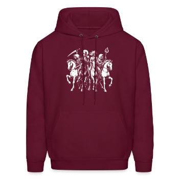 four horsemen of the apocalypse - Men's Hoodie - burgundy - Front - Elias (183cm)