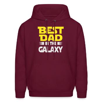 Best Dad In The Galaxy Dad Funny For Dad Fathers - Men's Hoodie - burgundy - Front - Elias (183cm)