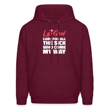 Nurse Nursing Registered Nurse - Men's Hoodie - burgundy - Front - Elias (183cm)