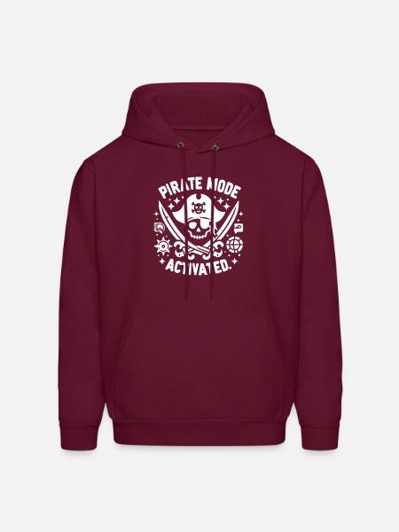 Pirate Mode Activated - Men's Hoodie - burgundy