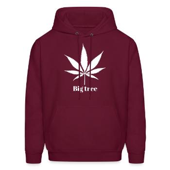 T-shirts Desisgn LOGO"Big Tree" - Men's Hoodie - burgundy - Front - Elias (183cm)