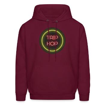 TRIP HOP - Men's Hoodie - burgundy - Front - Elias (183cm)