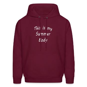 summer body - Men's Hoodie - burgundy - Front - Elias (183cm)