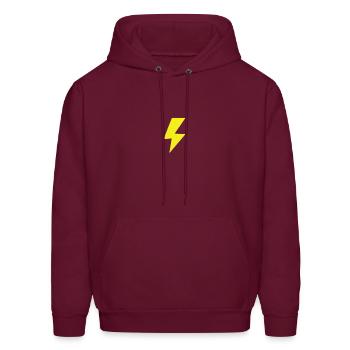 Powerful - Men's Hoodie - burgundy - Front - Elias (183cm)