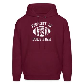 Property Of Polk High - Men's Hoodie - burgundy - Front - Elias (183cm)