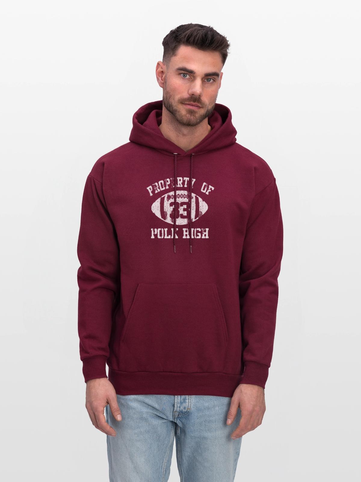 Property Of Polk High - Men's Hoodie - burgundy - Front - Elias (183cm)