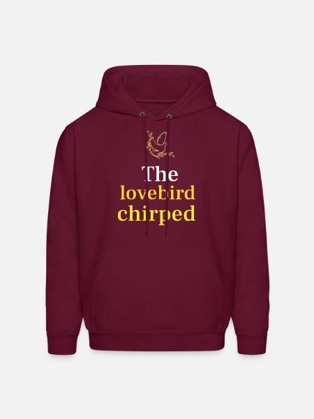 lovebird chirping shirt - Men's Hoodie - burgundy