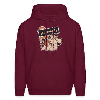 greeting of old man - Men's Hoodie - burgundy - Front - Elias (183cm)