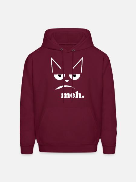 meh - Men's Hoodie - burgundy