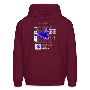 abstract Streetwear - Men's Hoodie - burgundy - Front - Elias (183cm)