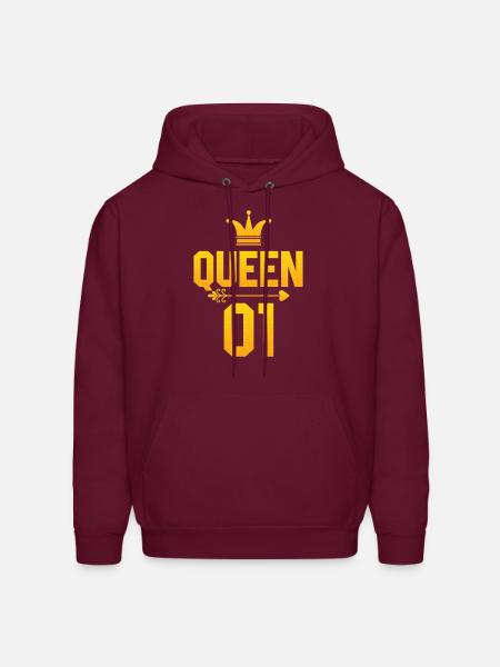 King Queen 01 - Men's Hoodie - burgundy