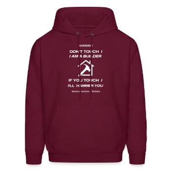 Builder - Men's Hoodie - burgundy - Front - Elias (183cm)