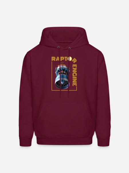 raptor - Men's Hoodie - burgundy