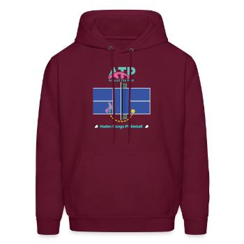 Around The Post - Men's Hoodie - burgundy - Front - Elias (183cm)