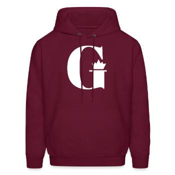 G - Men's Hoodie - burgundy - Front - Elias (183cm)