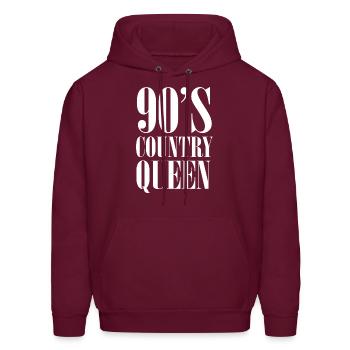 90 s Country Queen - Men's Hoodie - burgundy - Front - Elias (183cm)