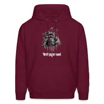 Terrifying astronaut - Men's Hoodie - burgundy - Front - Elias (183cm)