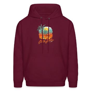 Miami Beach - Men's Hoodie - burgundy - Front - Elias (183cm)