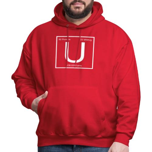 Uranium. Double-sided design. White text. - Men's Hoodie