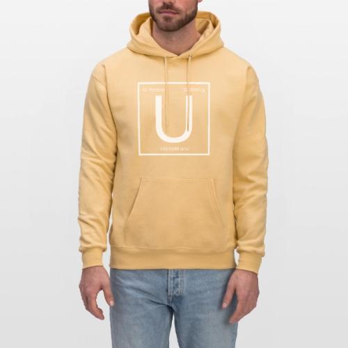 Uranium. Double-sided design. White text. - Men's Hoodie
