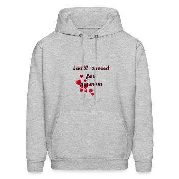 I will succeed for my mom - Men's Hoodie - heather gray - Front - Elias (183cm)