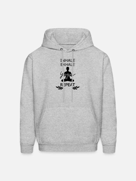 yogarepeat - Men's Hoodie - heather gray