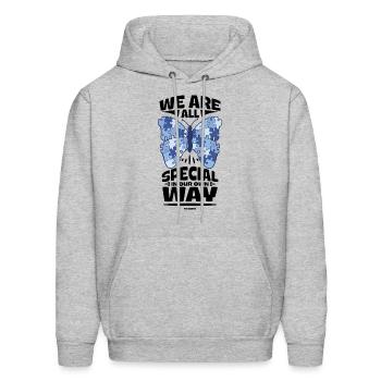Autism butterfly - Men's Hoodie - heather gray - Front - Elias (183cm)