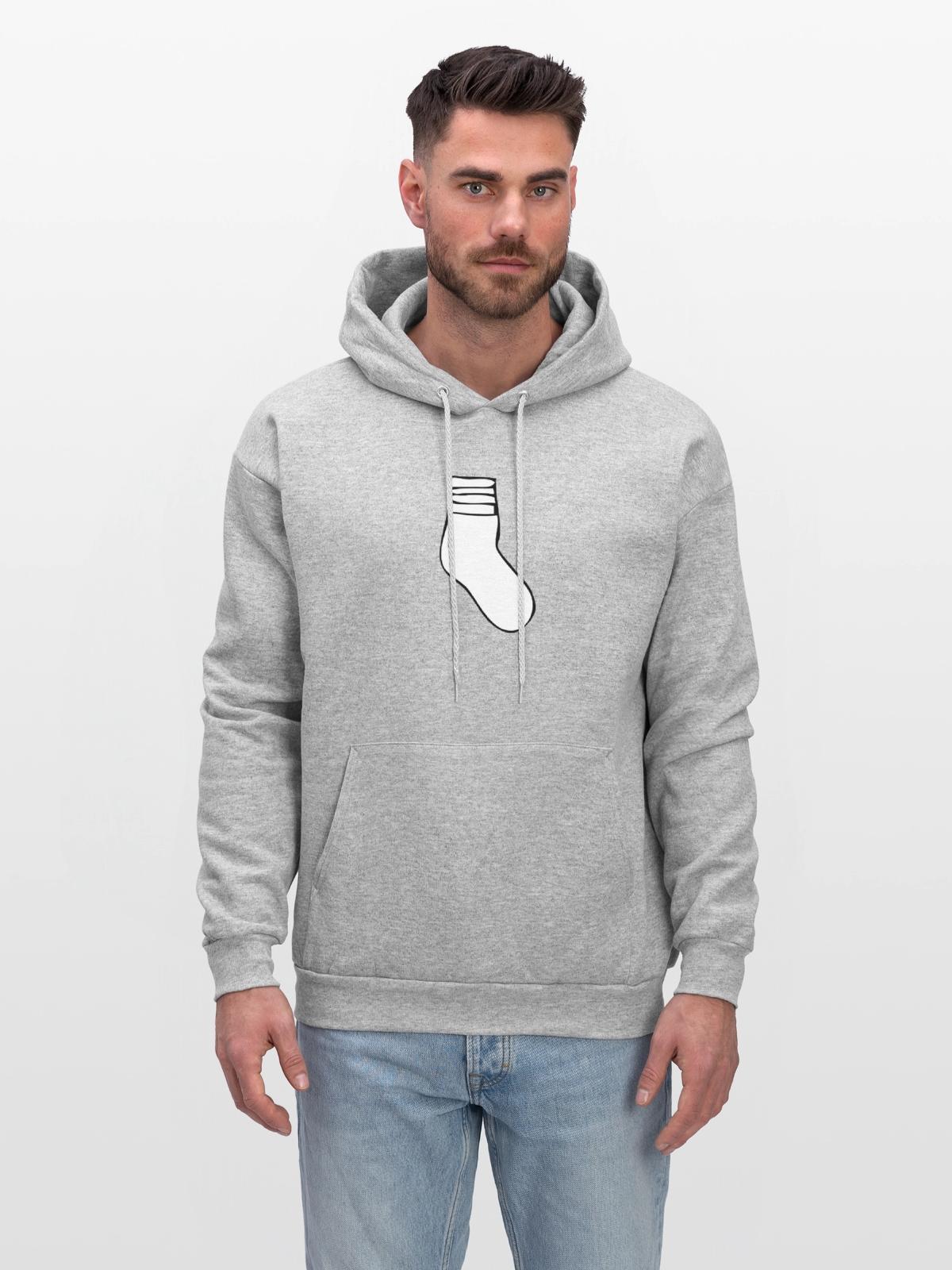 sock - Men's Hoodie - heather gray - Front - Elias (183cm)