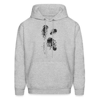 jelly - Men's Hoodie - heather gray - Front - Elias (183cm)